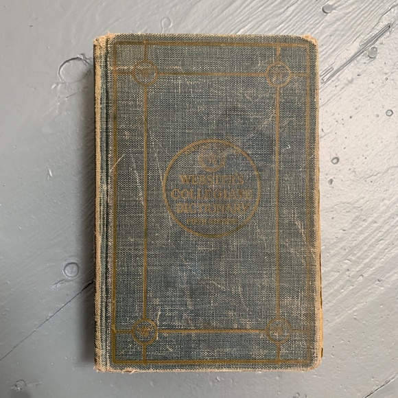 COPY - Vintage Websters Collegiate Dictionary Book Ephemera Paper Farmhouse Dec… - Picture 1 of 10